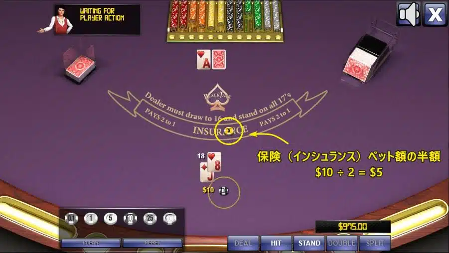 ブラックジャック ベット