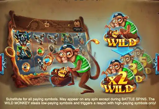 Pirates Plenty Battle For Goldスロット ワイルドシンボル