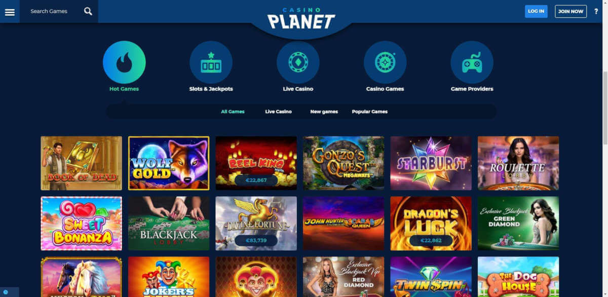 Casino Planet Games Review