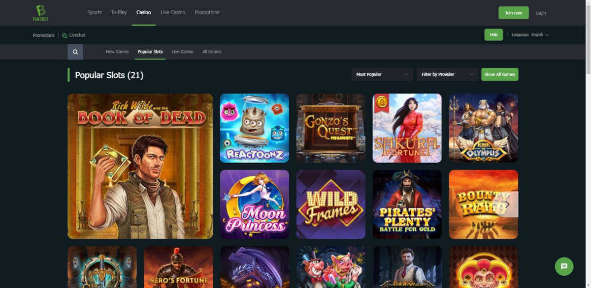 FansBet Casino Review 1 FansBet Casino Games Review