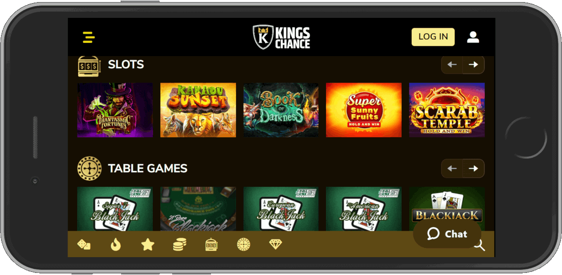 Kings Chance Casino Mobile Review