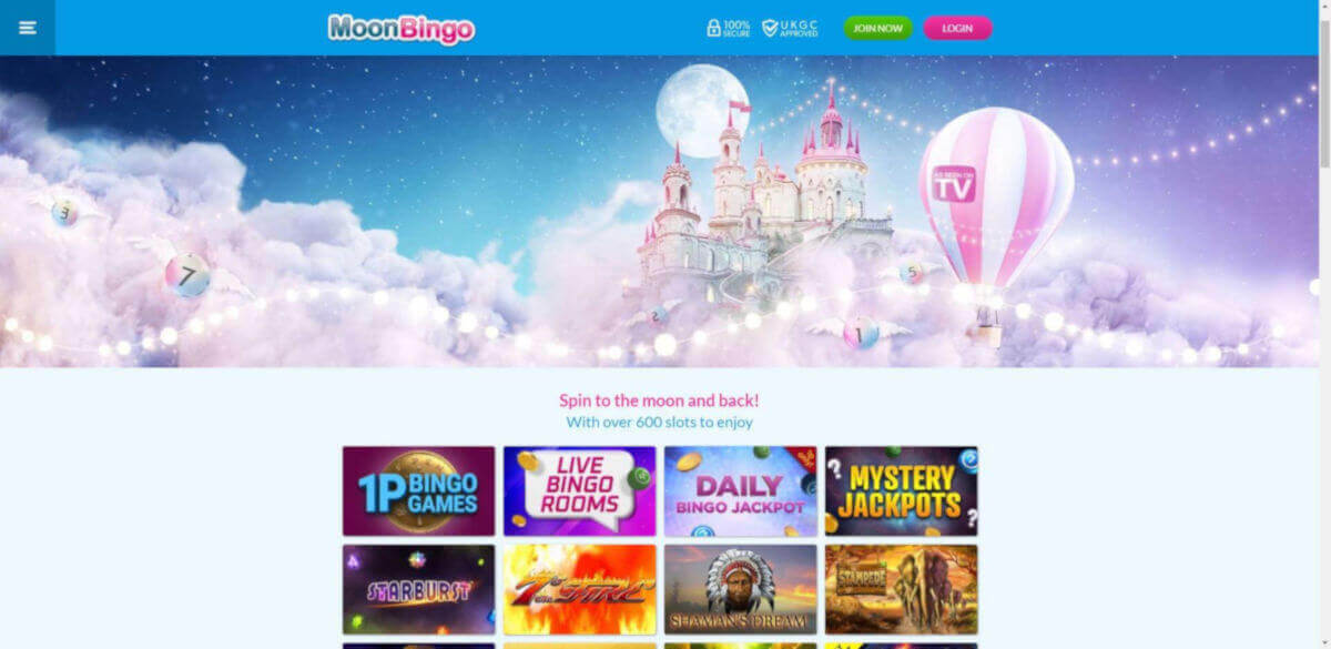 Moon Bingo Review 1 Moon Bingo Games Review