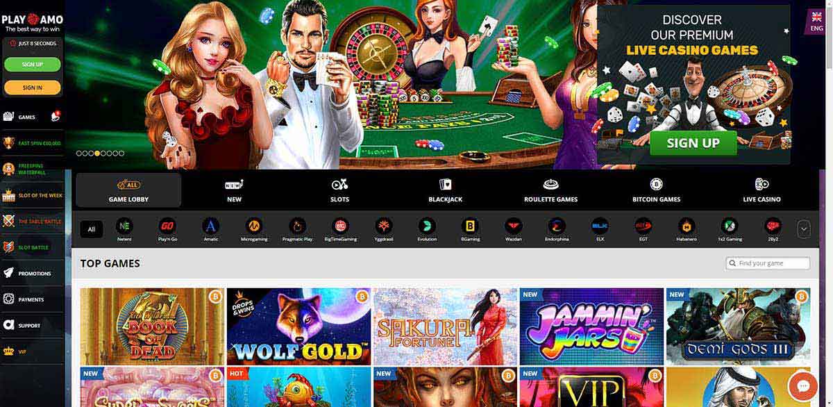 Playamo Casino - onlinecasinomillionaires.com