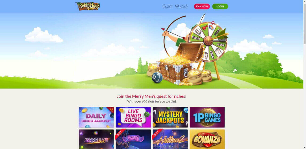 Robin Hood Bingo Games Review