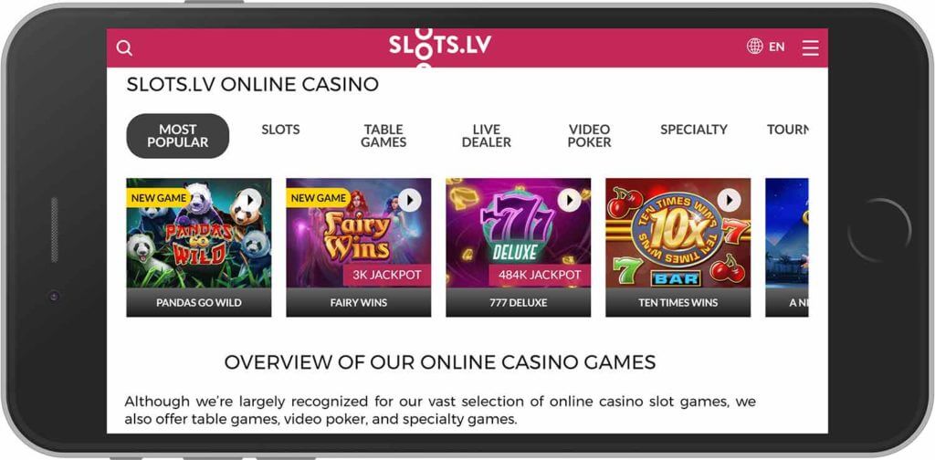 Slots.lv Casino Review Online Casino Bonuses and Payments