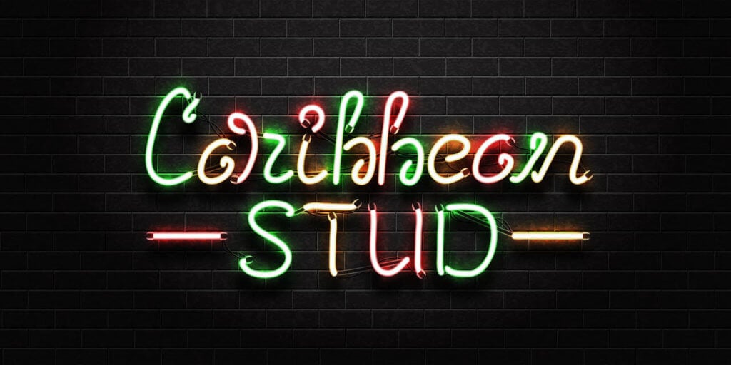 caribbean stud poker neon