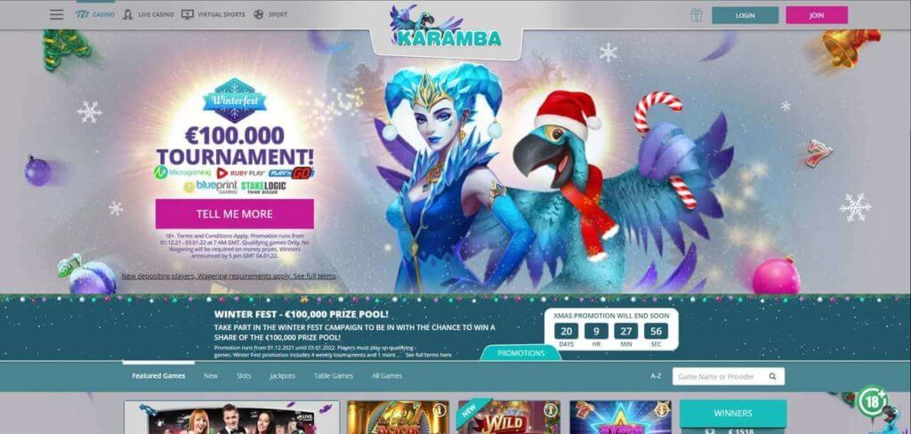 karamba casino desktop