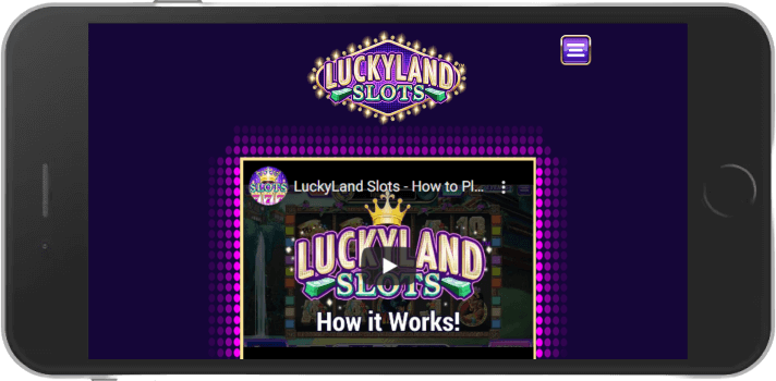 luckylandslots mobile view