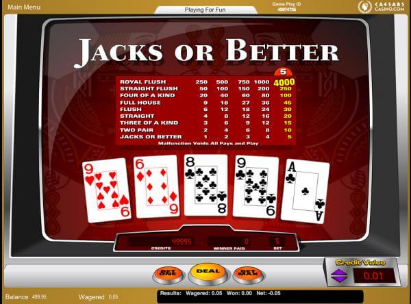Video Poker Optimal Strategy Video Poker Optimal Strategy