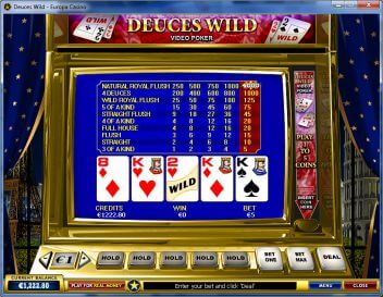 Deuces Wild Video Poker 19 Deuceswild online
