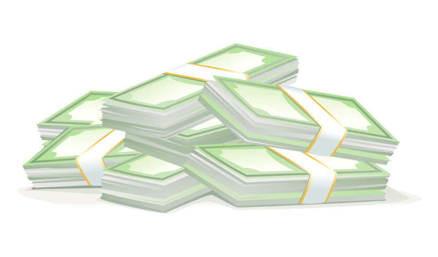 Big Bundles Of Money Isolated Illustration, Cash Money Stacks Co