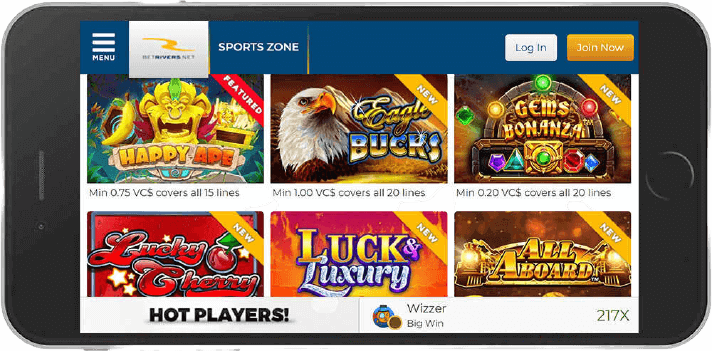 betrivers mobile casino screenshot