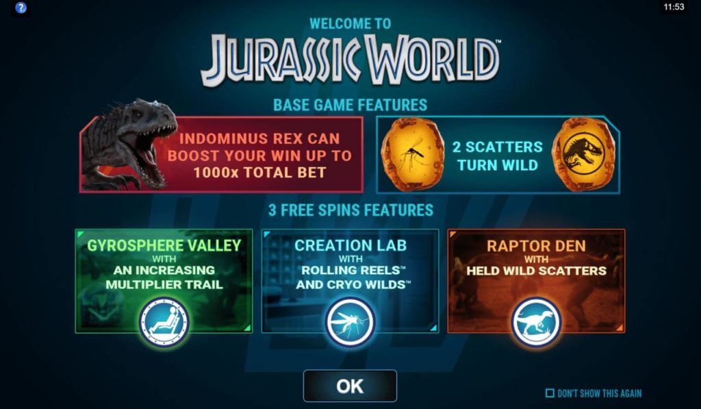 Jurassic world slot