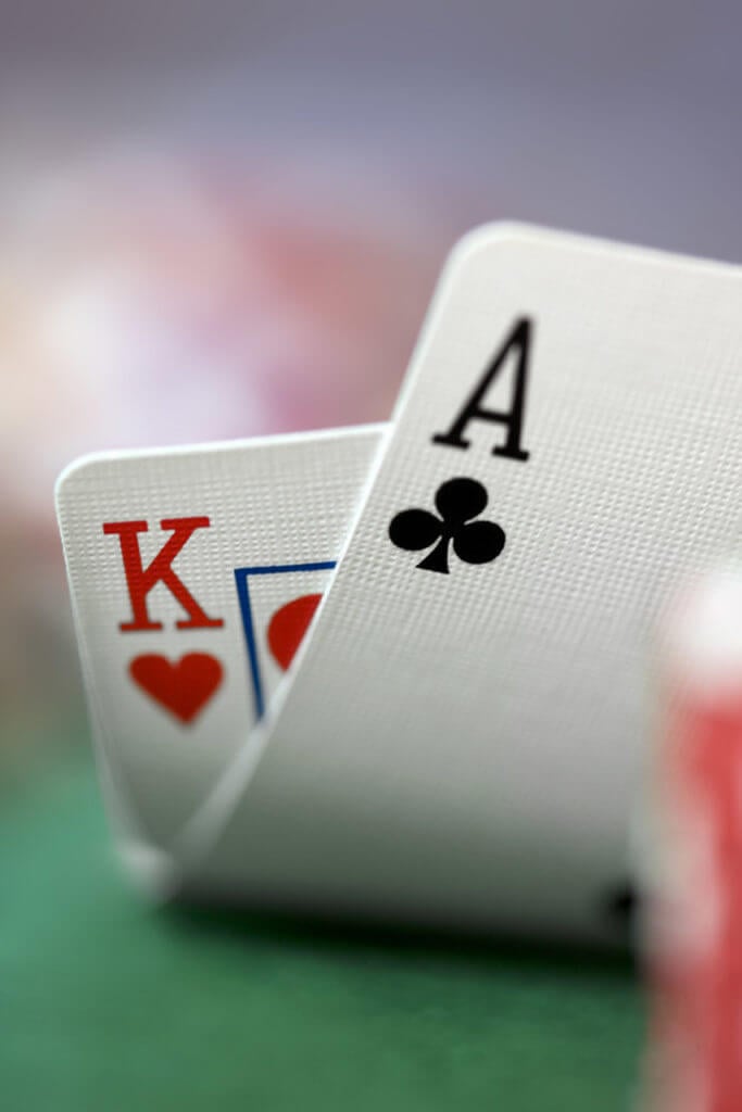 a blackjack hand