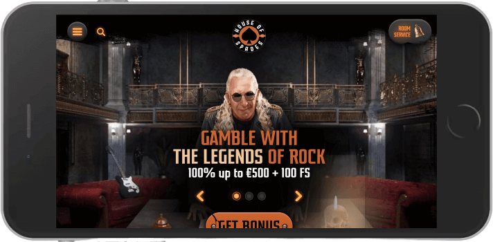 house of spades casino mobile view