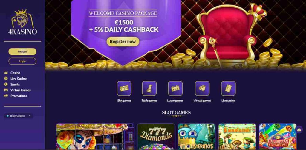 4kasino Review by CasinoTop10 1 4kasino desktop view