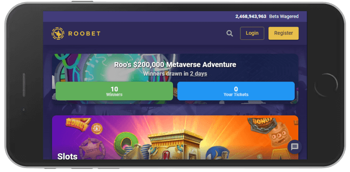 roobet casino mobile view