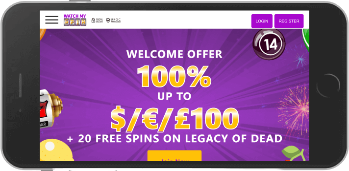 WatchMySpin Casino Review by CasinoTop10 2 watchmyspin mobile view