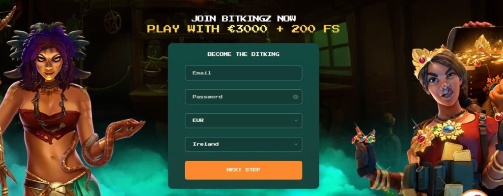 Bitkingz Casino Desktop Layout