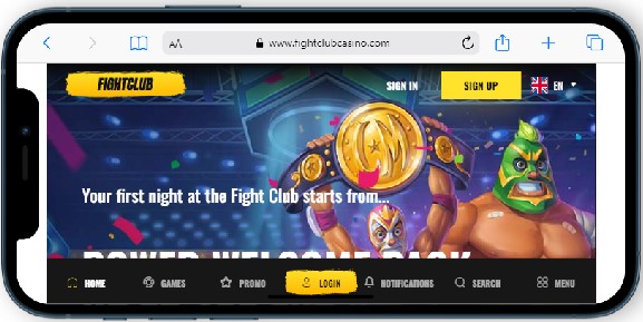 Fight Club Casino Mobile Experience