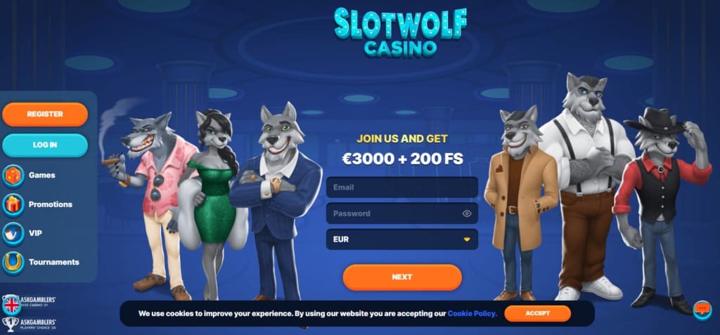 Slotwolf Casino Review by CasinoTop10 1 Slotwolf Casino Desktop