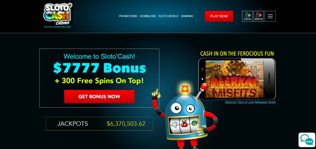 Sloto Cash Casino Review 1 Sloto Cash Casino Desktop