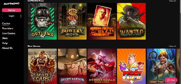 Supremo Casino Review by CasinoTop10 1 Supremo Casino Desktop