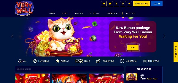 VeryWell Casino Review by CasinoTop10 1 VeryWell Casino Desktop Version