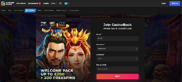 Casino Buck Review by CasinoTop10 1 Casino Buck Desktop