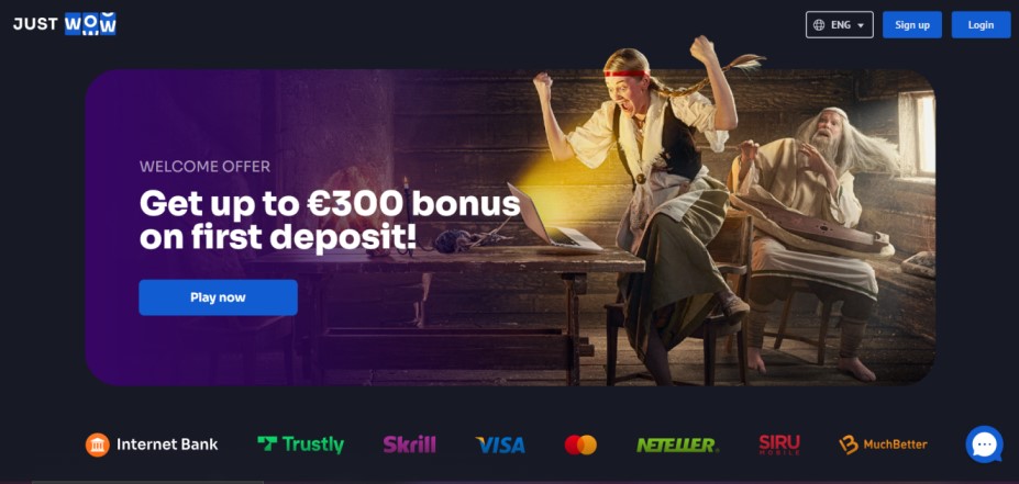 JustWOW Casino Review by CasinoTop10 1 JustWOW Casino Desktop