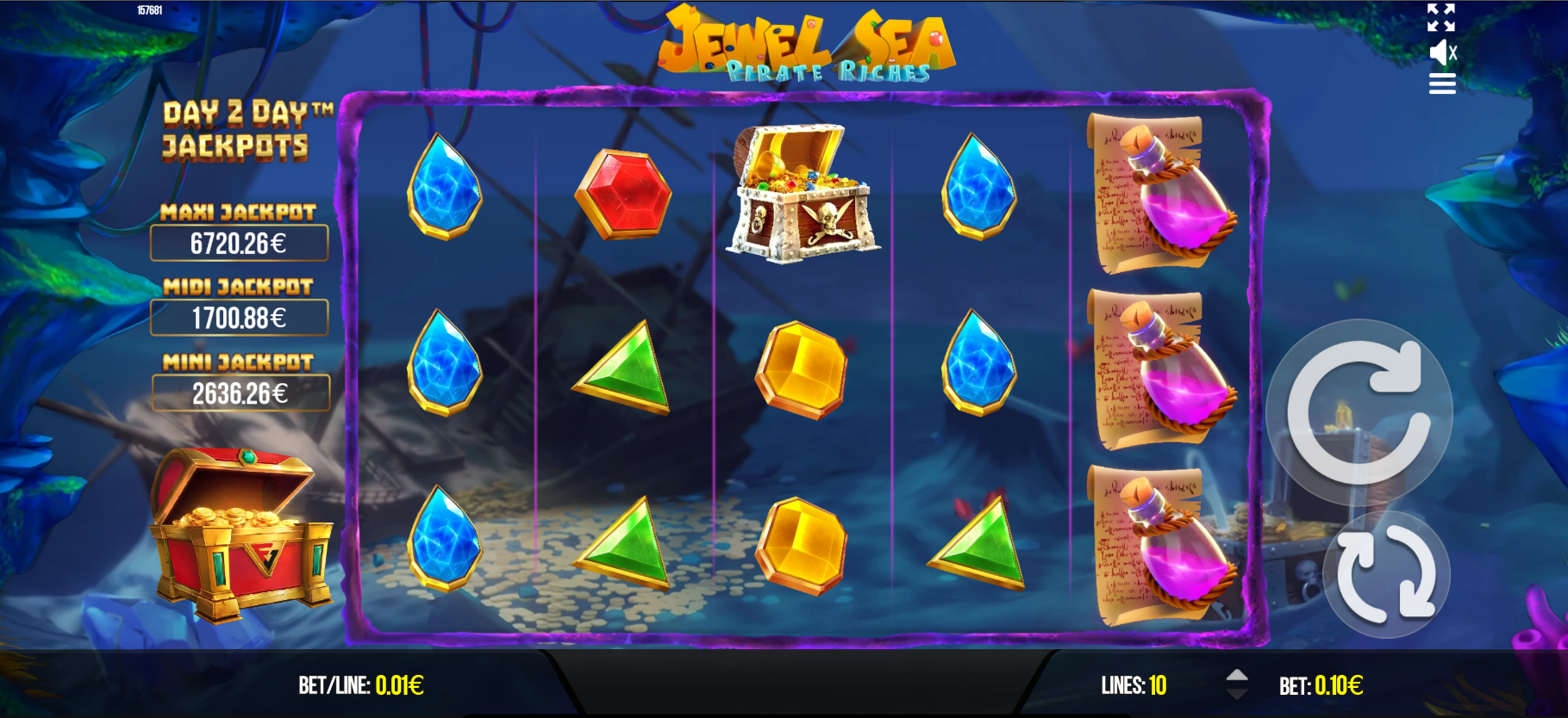 Jewel Sea Pirate Riches  logo