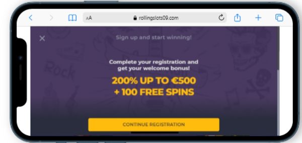 rollingslots mobile casino review