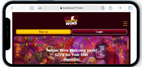 Twister Wins Casino mobile review