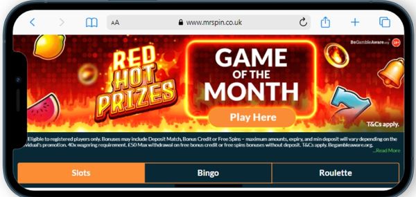mr spin casino mobile casino