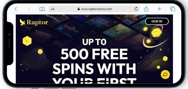 raptor casino mobile review