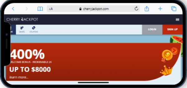 cherry jackpot mobile casino review