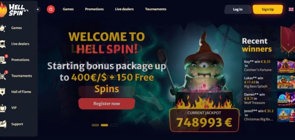 hell spin casino review desktop