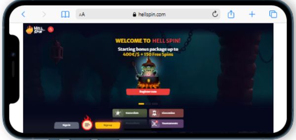 hell spin mobile casino review
