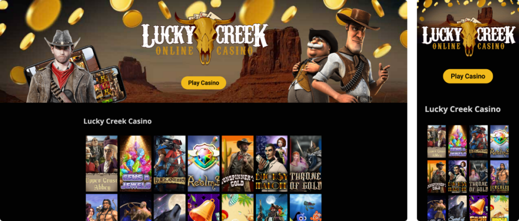 lucky creek casino mobile and desktop